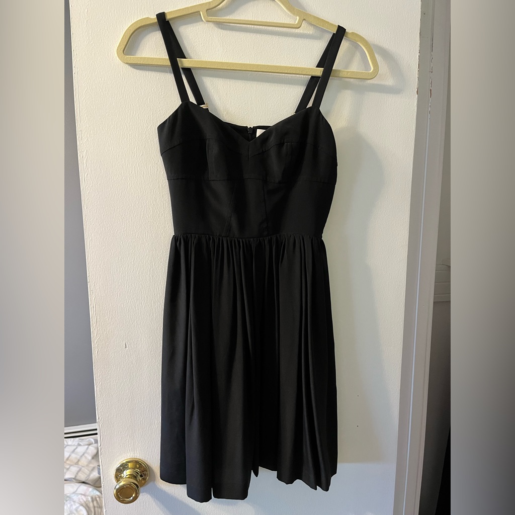 Black A-Line Strap Dress